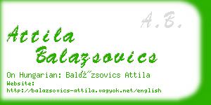 attila balazsovics business card